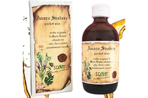 SCEN Amaro Svedese Maria Treben Originale Pocket Size 50 ml da Viaggio Preparato con Erbe Svedesi Naturali Efficace e Concentrato Diuretico Drenante per Gonfiore Addominale 50 ML Made in Italy
