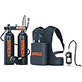 SMACO Mini Scuba Diving Tank 2L Double Scuba Tank Reusable Small Pony Bottle with 30-45 Mins Portable Twin 2L Diving Air Tank Kit Diving Oxygen Cylinder for Underwater Exploration Rescue S700 Max