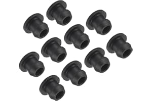 TOP-VIGOR 10Stk Silikon Einrastende Lochstopfen – 7mm Durchmesser – Gummi Panel Abdeckkappen Rund – wasserdichte Dichtungsstopfen Für Küche, Badezimmer, Garagen – Schwarz