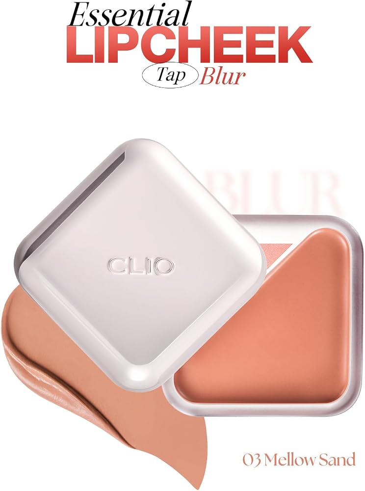 CLIO, Dudak ve Yanak Renklendirici, Pürüzsüz Mat Balm Essential Lipcheek Tap Blur (03 Mellow Sand)