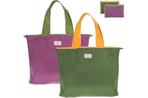 TUFA Borsa per la Spesa Pieghevole, Sacchetti per Spesa Riutilizzabile, Grande Borsa di Totalizzatore delle Drogherie, Borsa con Coulisse in Nylon Leggero, Borsa Spesa per Shopping Viaggi