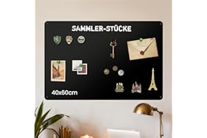 ‎QIYTECNO Qiytecno Magnettafel 40x60cm Mattschwarz GALERIE-FORMAT: Große Magnetwand & Fotowand Metall | Premium Pinnwand für Küche, Büro & Sammler - Schwerlast & Kratzfest