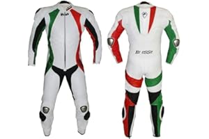 BI ESSE - Tuta da MOTO intera in vera pelle bovina, ideale per uso professionale in pista