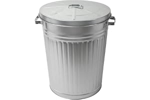 Spetebo Zinksoptunna med lock – 55 liter – XXL för utomhusbruk