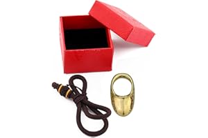 MILAEM Archery Thumb Ring Traditional Brass Ring Finger Guard Finger Tabs Handmade Finger Protection Archery Accessories