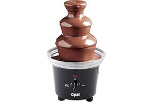 Opal Large Size Stainless Steel Chocolate Fountain 500ml Fondue Set Electric 3-Tier Machine with Hot Melting Pot Base OCF17 (OCF17)
