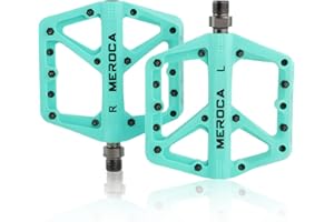TINGSING Mountain Bike Pedals, Non-Slip MTB Nylon Fiber Bicycle Pedals, Lightweight and Wide Flat Platform Cycling Pedals, Featuring Perrin Bearing & Double-Sided Anti-Slip Nails