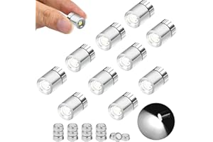 KATELUO Mini Luces LED para Casa de Muñecas, 10 Piezas Luces LED Pequeñas, Mini Luz LED a Pilas, Miniluces para Manualidades, Luces en Miniatura para Casa de Muñecas Vitrinas Bricolaje Juguetes