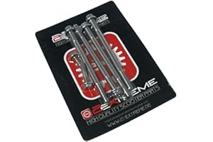 2EXTREME 4x Zylinderstehbolzen M7 + 2x Auspuffstehbolzen M6 kompatibel für Yamaha Aerox 50, Axis 50, Breeze 50, Jog