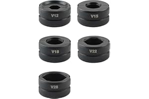 AMZCNC Pressbacke V12~V28 V-Kontur für 12mm,15mm,18mm,22mm,28mm, Pressbackeneinsatz passend für Handpresszangen + Wechselbacke. Kupferrohr,Edelstahlrohr,C-Stahlrohr (Pressbacke V12~V28)