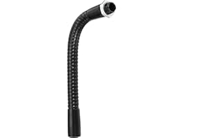 PATIKIL 15cm/5.9" Microfono Collo cigno, M10 Filetto Metallo Universale Tubo flessibile Flessibile Braccio Collo cigno Tubo Estensione per Multifunzione Fai da Te, Nero