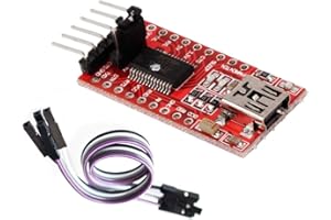 TECNOIOT FTDI FT232RL USB to TTL Serial Converter Adapter Module 5V and 3.3V + Cable |FTDI FT232RL Adaptateur de convertisseur série USB/TTL 5V et 3.3V + Câble