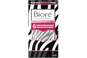 BIORE Bioré Tiefenreinigende Clear-Up Strips - Limited Edition Zebra Design - 1 x 6 Nasenstrips - dermatologisch getestet