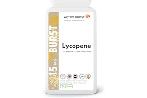 ACTIVE BURST HEALTH SUPPLEMENTS + Lycopene 15mg 120 Capsules - Highest Strength Lycopene Capsules - Natural Antioxidant - Vegetarian & Vegan Formula - UK Produced by ActiveBurst