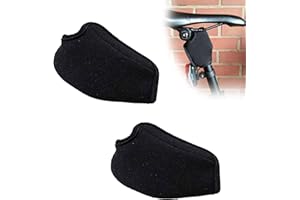 XLWEN 2-częściowy pokrowiec ochronny na siodełko do Suntour, neoprenowy pokrowiec na siodełko, zapobiega ściskaniu się palców i przedostawaniu się kurzu (czarny)