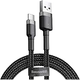 Baseus Cafule Series, Charging & Data Transfer Cable, Gray - Black, 2 m, 2 A, USB Type A &USB Type C