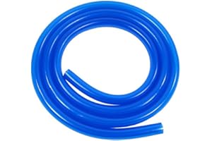 CYCLINGCOLORS 1M DURITE BLEU TRANSPARENT 5mm x 8mm HAUTE QUALITE UNIVERSEL TUYAU ESSENCE CARBURANT EAU MOTO MOBYLETTE DIRT BIKE QUAD SCOOTER PITY PISCINE JARDIN TUNING TAILLE HAIE DEBROUSSAILLEUSE TONDEUSE