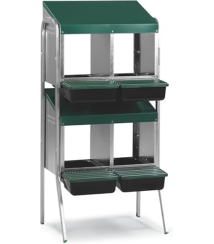 Fudajo Ponedero triple con bandeja de recogida 81 x 52 x 48 cm caja de