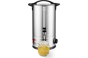 MANZH 304 fondeur de Cire en Acier Inoxydable 8L Machine à Bougies de Grande capacité avec régulation de la température, Pot pour Fondre Tous Les Types de Cire, y Compris Le Savon,B