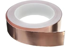 Demarkt EMI Tape Folie Klebeband Klebeband Selbstklebend Abschirmband Kupferfolie Kupferband Schneckenschutz für Gitarren und EMV/EMI Abschirmung (40mm*20m)