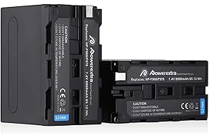 Powerextra Reemplazo NP-F970 NP-F960 NP-F930 NP-F950 Cámara 2 x Baterías 8800mAh DCR-VX2100 DSR-PD150 DSR-PD170 FDR-AX1 HDR-AX2000 HDR-FX1 HDR-FX7 HDR-FX1000 HVL-LBPB