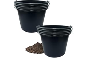 ‎HOSSI'S WHOLESALE Hossi's Wholesale 10x Baueimer 12l aus Kunststoff, stabile Maurerkübel, Mörtelkübel für Baustelle und Garten