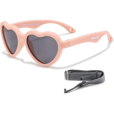 Lunettes Soleil Bébé 0-36 Mois - UV400 Et Polarisées - Monture Silicone Souple - Sangle Réglable - LOJUDI