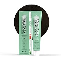 Vera Color - Nero 1 - Colorazione Professionale Long Lasting in Crema Senza ammoniaca con Cheratina Vegetale, Aloe Vera e Bac