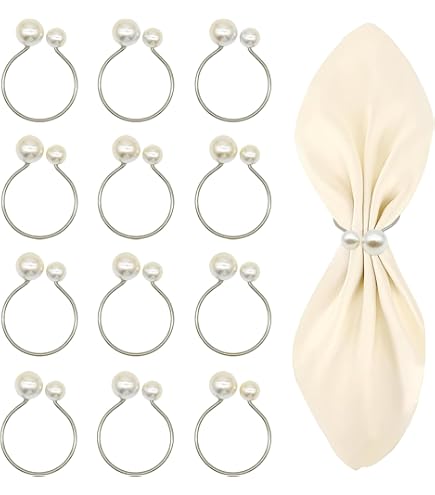 Lot De 12 Ronds De Serviette En Métal Argenté – Design Spirale, élégant Pour Mariage, Réception, Décoration - 7