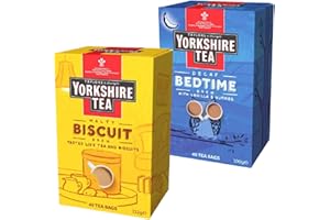 MULTIPLE Biscuit Brew Tea Bags 40 tea bags (112g) and Bedtime Brew 40 Tea Bags (100g) Taylors of Harrogate Yorkshire bundle