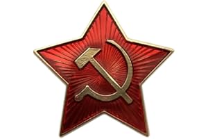 GANWEAR Sowjetischer UdSSR Hammer und Sichel Metall Roter Stern 2,5 cm Anstecknadel