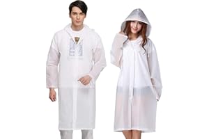 Zophen Przezroczyste ponczo przeciwdeszczowe wielokrotnego użytku, płaszcz przeciwdeszczowy, wodoszczelny, oddychający, przenośny płaszcz przeciwdeszczowy, odzież przeciwdeszczowa, kurtka