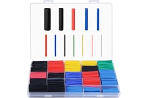 Adiwo 800 szt. rurki termokurczliwe, zestaw rur termokurczliwych 2:1, kabel elektryczny, tuleja termokurczliwa, rurka termokurczliwa do izolacji elektrycznej, złącza przewodów, narzędzia warsztatowe,