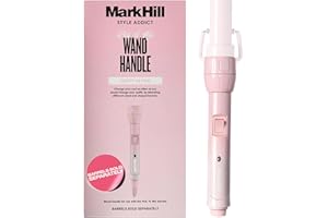 Mark Hill Pick 'N' Mix Curling Wand Handle - Barrel Not Included - 3 Metre Cable Length - Pink