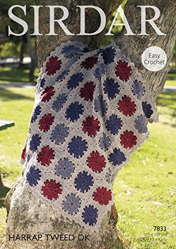 Sirdar Home Überwurf Decke Harrap Tweed Häkelmuster 7833 DK