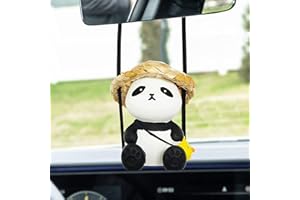 SHSHbuy Panda - Decorazione per altalena per specchietto retrovisore interno, decorazione carina e accessorio da appendere per specchio di auto, casa e ufficio
