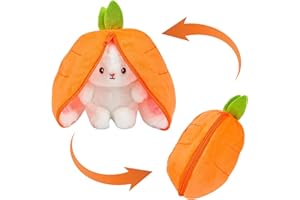 Yizemay Peluche Lapin de Pâques, 18cm Douceur Carottes Fraises Poupée Lapins, Jouets Lapin Muppe, Paques Enfant Lapin de Paques pour Enfants Garçons Filles