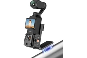 Amazear Jaula de metal compatible con DJI OSMO Pocket 3, Pocket3 Accesorios, funda protectora, adaptador de expansión multifuncional con bloqueo de liberación rápida, soporte magnético trasero, color