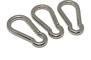 ‎TECKLENBORG, KEGEL GMBH 10 x Edelstahl V4A Karabiner Haken, NIRO AISI 316, rostfrei und säurebeständig