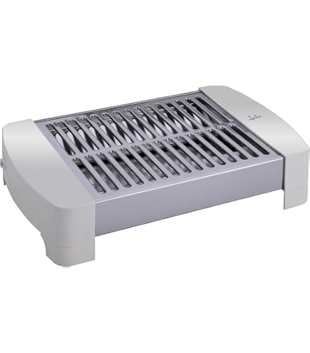 JATA JETT1588 Tostapane Orizzontale 600W Con 3 Barre Al Quarzo E Timer 5' – Acciaio Inox, Vassoio Raccogli Briciole