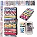 Produktbild Samsung Galaxy S6 Hülle Stammes Muster, E-Mandala Flip Case Leder Wallet Cover Tasche handyhüllen TPU Silikon Bumper Schutz Schale Muster Schutzhülle für Samsung Galaxy S6 Lederhülle mit Kartenfach Magnetisch Klapphülle Handytasche Zubehör