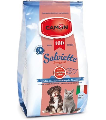 Camon Reinigungstücher Für Hunde & Katzen – 40 Stück, 30x20 Cm, Mit Meeresbrise-Duft, Sanft