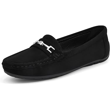 ABSOLUTE FOOTWEAR Mocassins Bateau Femme En Cuir Véritable Avec Strass - Taille 37 à 42