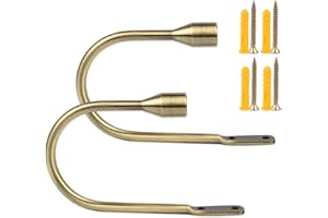EGOERA Curtain Holdbacks, Curtain Drapery Holdbacks Tieback, Curtain U Metal Hooks Holder, 1 Pair, Bronze