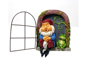 TAXUALLY Elfos de Resina Adornos de árbol de Estatua de Resina 3D de gnomo Figura de jardín decoración de Estatua en Miniatura Figura Linda Estatua Figuras Accesorios de jardinería para Interiores y Exteriores