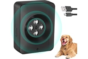 HXWEB PET Dispositivo antiladridos, dispositivo ultrasónico para perros con 3 modos y 4 transmisores ultrasónicos, rango de control eficaz, IPX4 resistente al agua, dispositivo antiladridos sónico