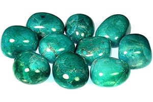 CRYSTALAGE Chrysocolla Howlite Tumble Stone (20-25mm)