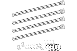 Denmay 31 to 45cm Universal Adjustable Burner for Outback, Blooma, Berkley, Jamie Olivier, Uniflame, Napoleon, Charbroil, CosmoGrill, Broil King, Landmann, Master Forge, Perfect Flame,Lowes,4 Pack