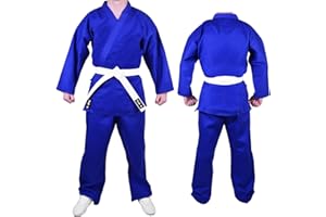 Aasta Karate Gi Suit Uniform Martial Arts Kit with white belt Polyester Cotton Blend, Light Weight, Judo Taekwondo karate suits for Kids