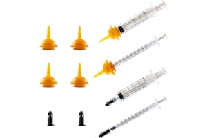 betevie Lot de 6 tétines Originales avec seringues pour Chiots et Chatons, idéal pour Les Petits mammifères et Les Chatons Nouveau-nés (Original 6)